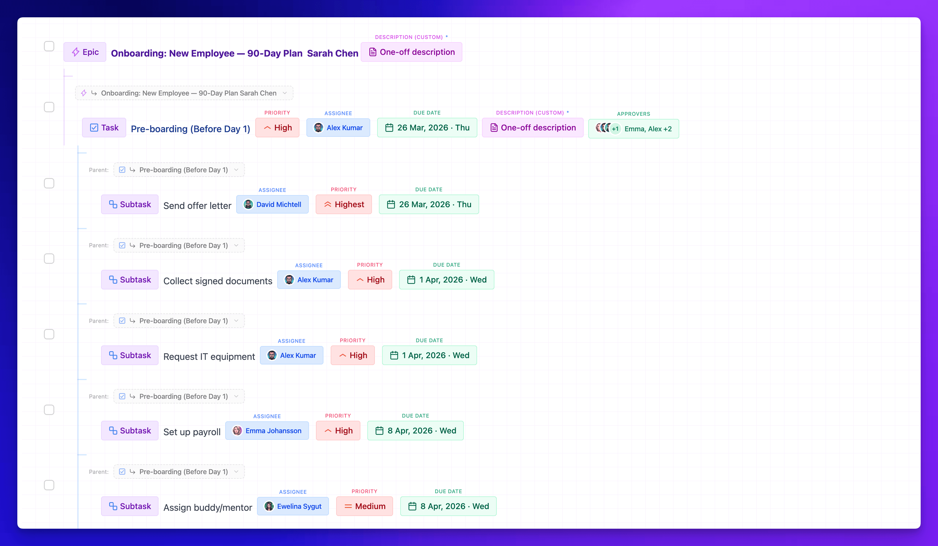 SuperTemplates content-first editor with Smart Pills for bulk field assignment