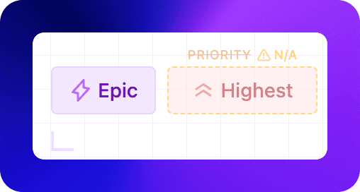 Inline validation showing errors and warnings on task rows